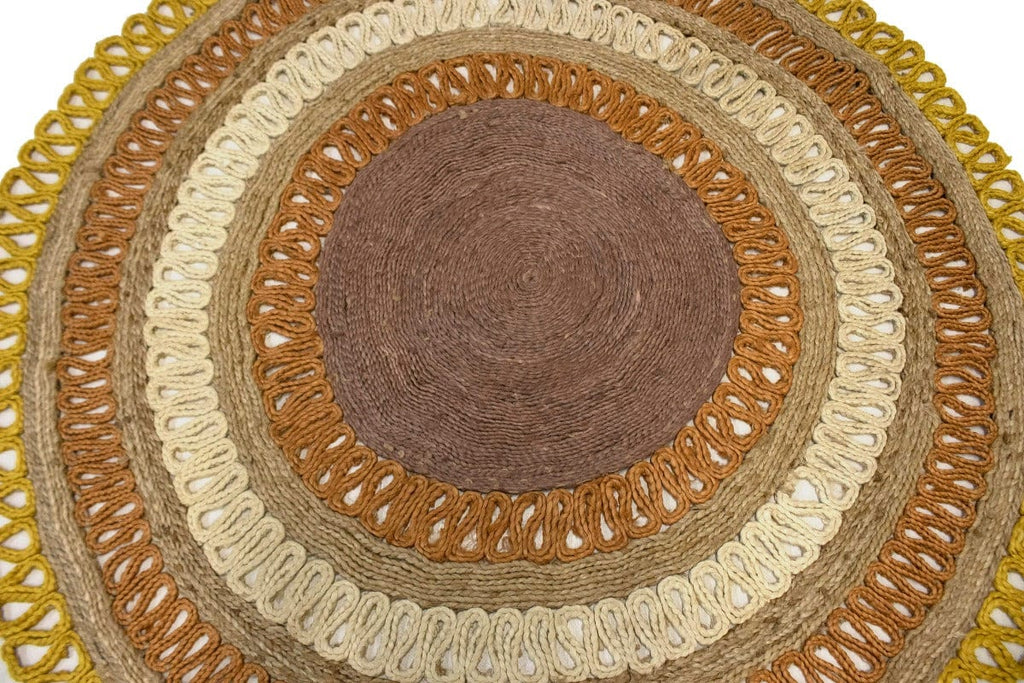 Reversible Braided Style 5'6X5'6 Jute Modern Round Rug