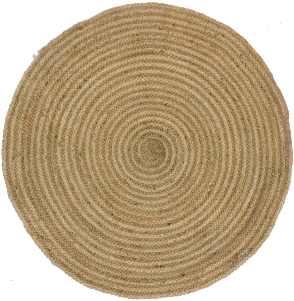 Reversible Braided Style 3X3 Jute Modern Round Rug