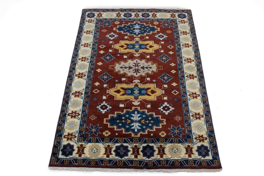 Red Geometric 6X9 Kazak Oriental Rug