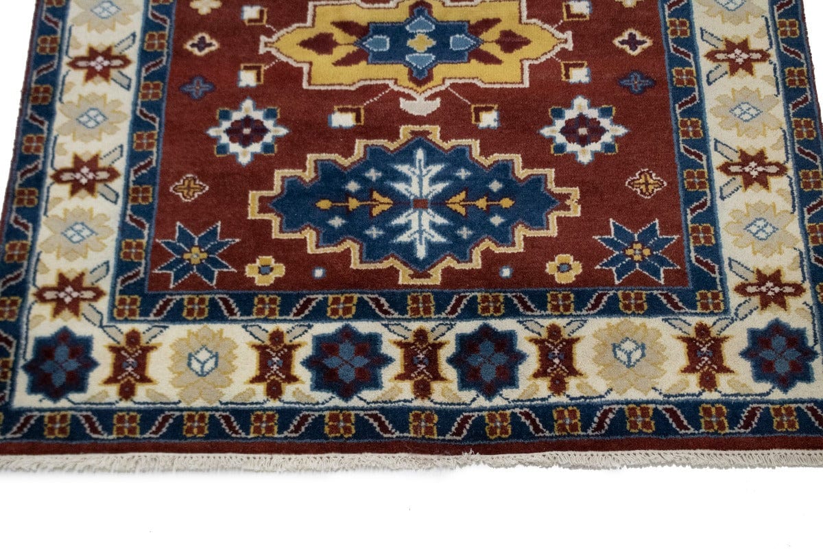 Red Geometric 6X9 Kazak Oriental Rug