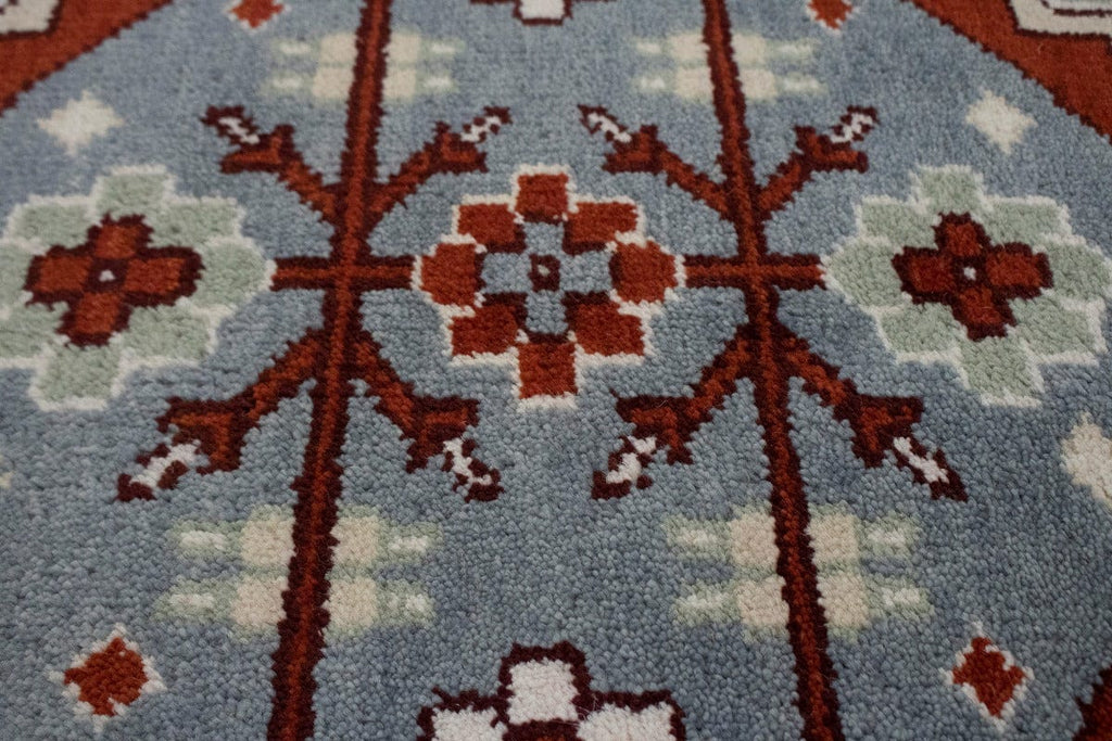 Rust Geometric 6X9 Kazak Oriental Rug