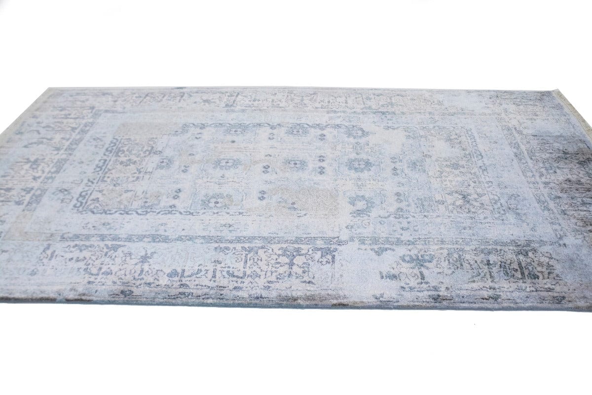 Light Blue Transitional 5X8 Modern Oriental Rug