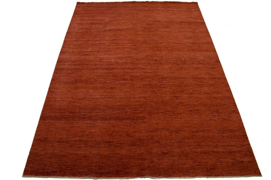 Chili Red Solid 10X14 Modern Oriental Rug