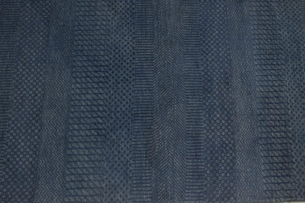 Steel Blue Grass Design 6X9 Modern Oriental Rug