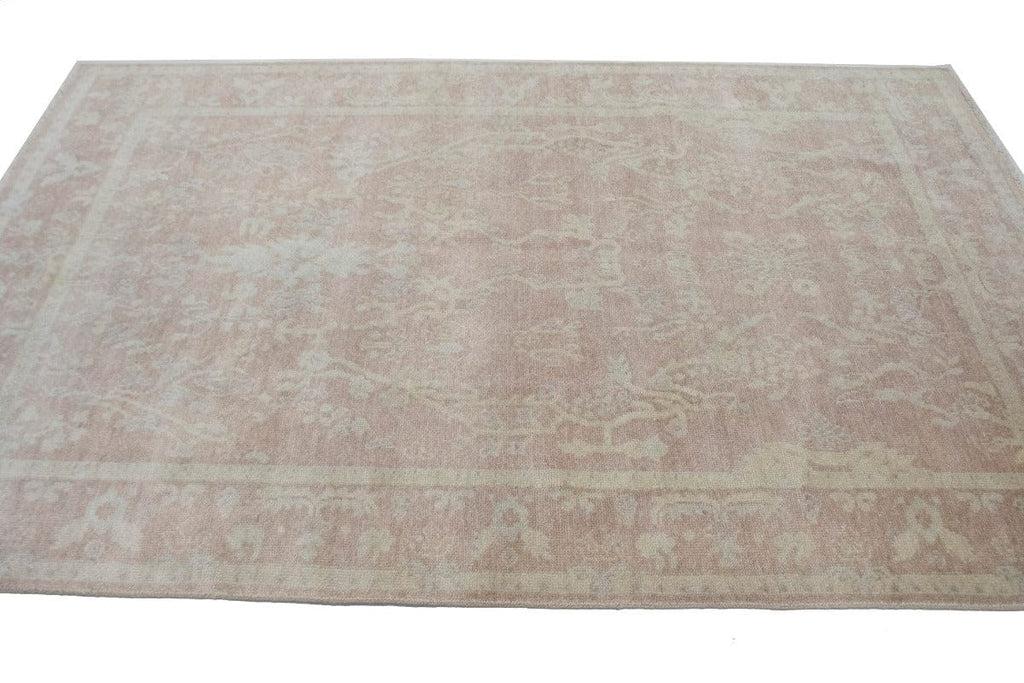 Peach Floral 6X8 Oriental Rug