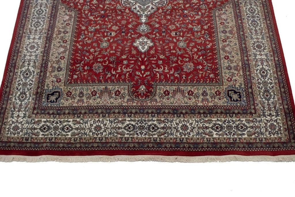 Red Floral Classic 8X11 Indo-Kashan Oriental Rug