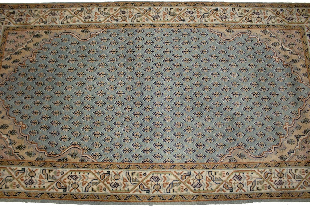 Light Blue-gray Floral 2'4X4'5 Indo Botemir Oriental Rug