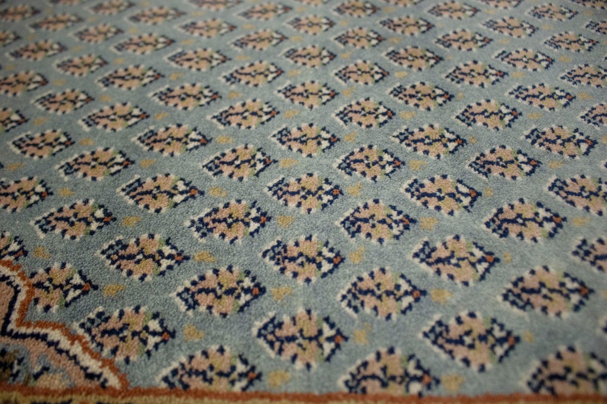 Light Blue-gray Floral 2'4X4'5 Indo Botemir Oriental Rug