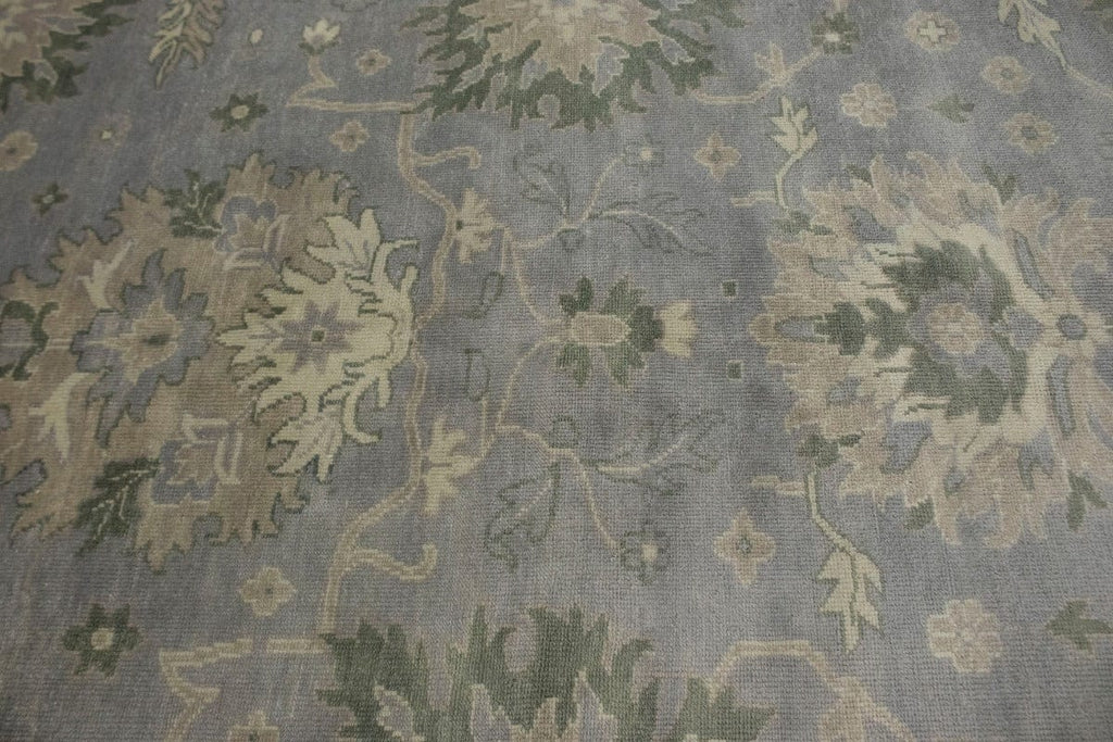 Brownish Grey Floral Peshawar 9X12 Oriental Rug