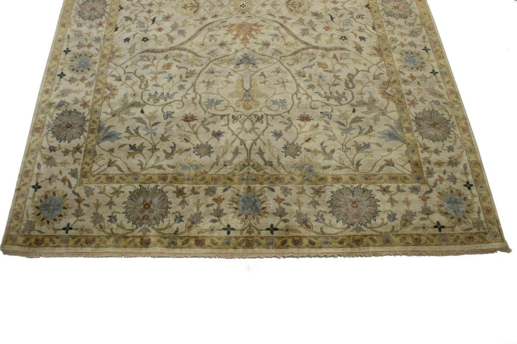 Beige Floral 10X14 Osh Chobi Peshawar Oriental Rug