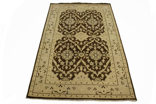 Brown Floral 5'7X8'9 Transitional Oriental Rug