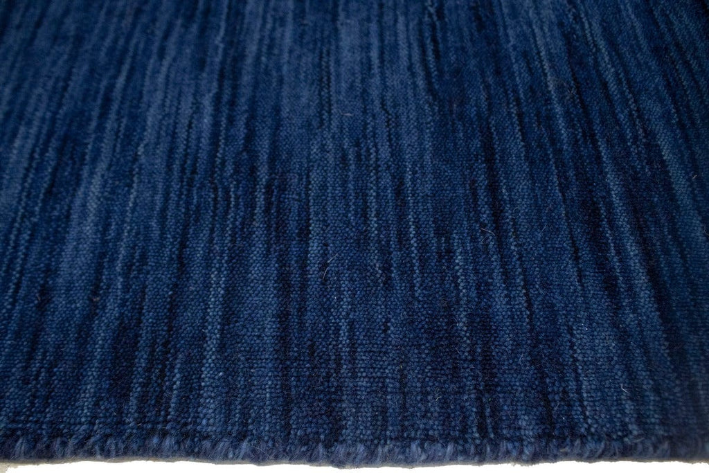 Solid Navy Blue 5X5 Oriental Modern Square Rug