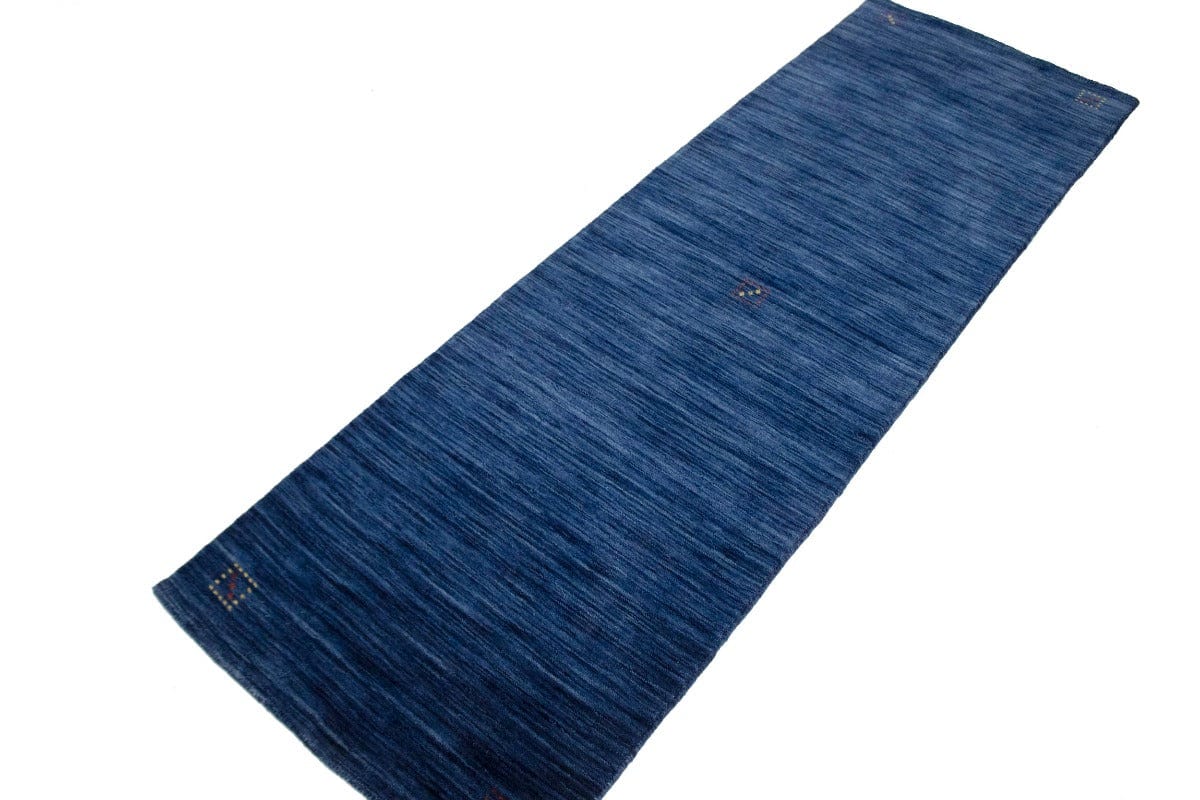 Solid Navy Blue 3X8 Oriental Modern Runner Rug