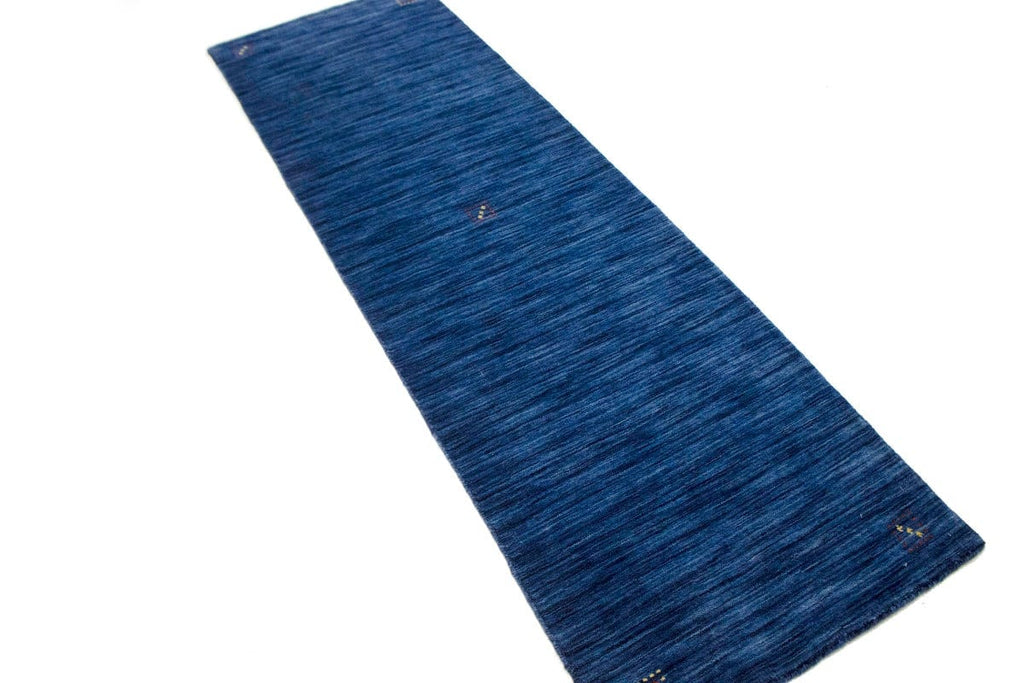 Solid Navy Blue 3X8 Oriental Modern Runner Rug