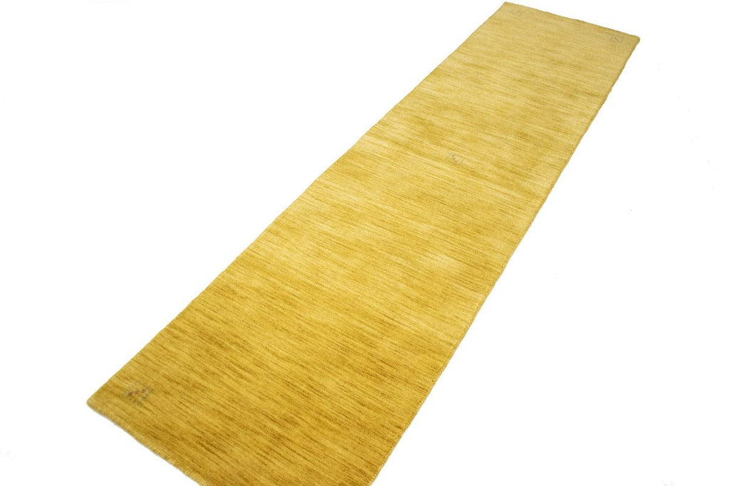 Solid Gold 3X10 Oriental Modern Runner Rug