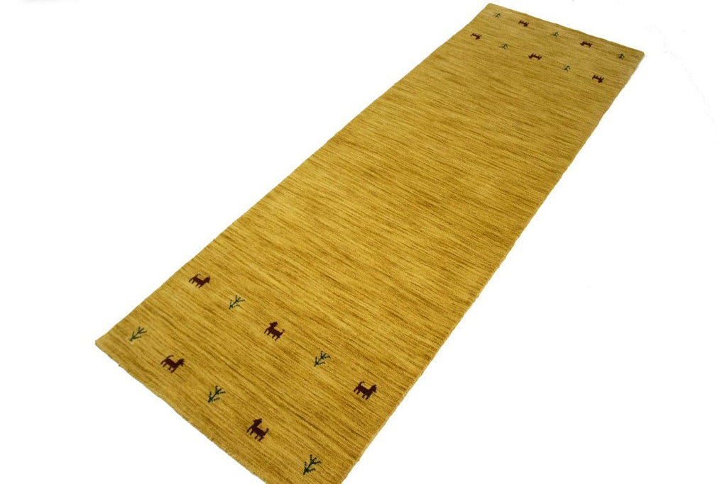 Solid Gold 3X8 Oriental Modern Runner Rug