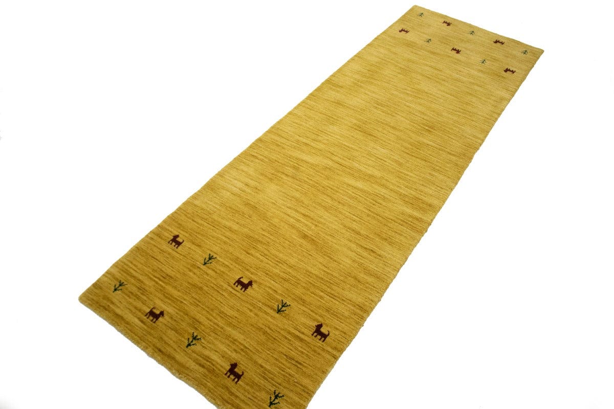 Solid Gold 3X8 Oriental Modern Runner Rug