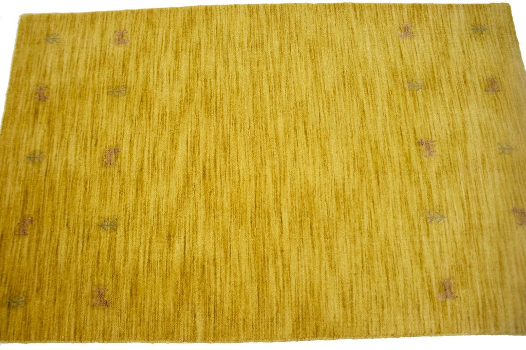 Solid Gold 3X5 Oriental Modern Rug