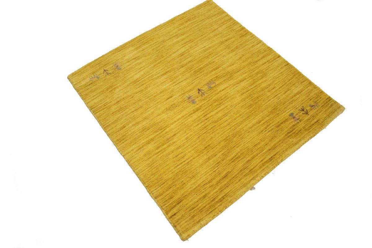 Solid Gold 3X3 Oriental Modern Square Rug