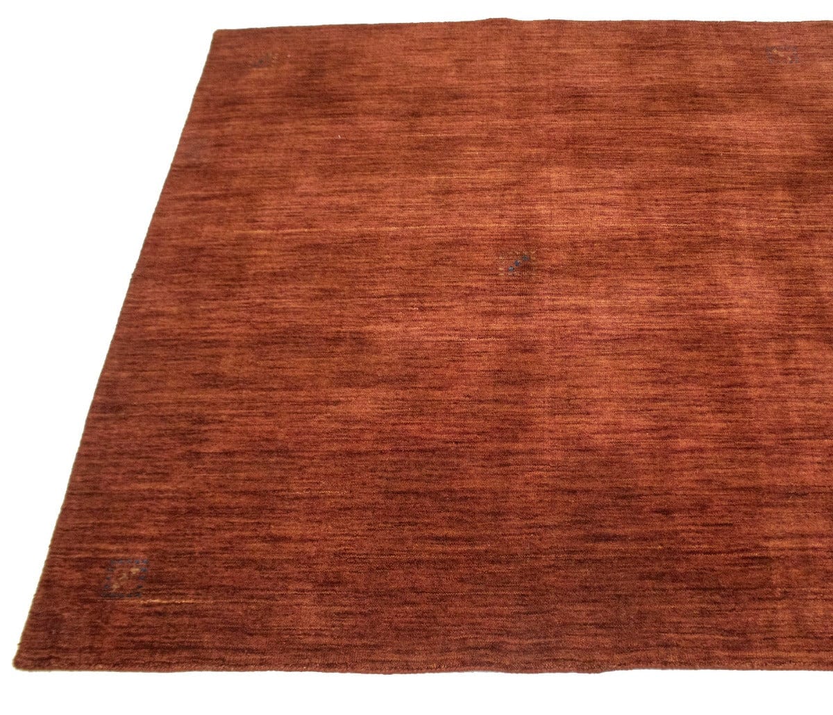 Solid Rusty Red 5X5 Oriental Modern Square Rug