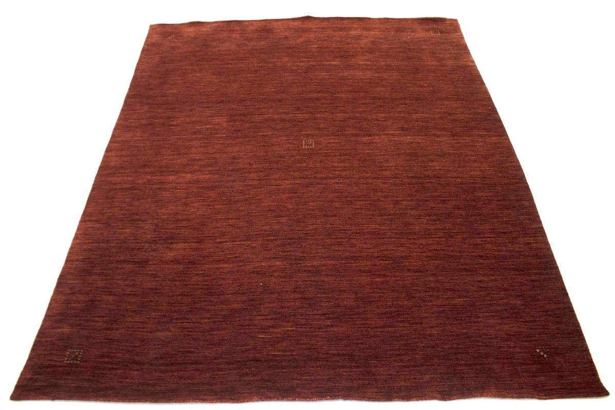 Solid Maroon Red 8X10 Oriental Modern Rug