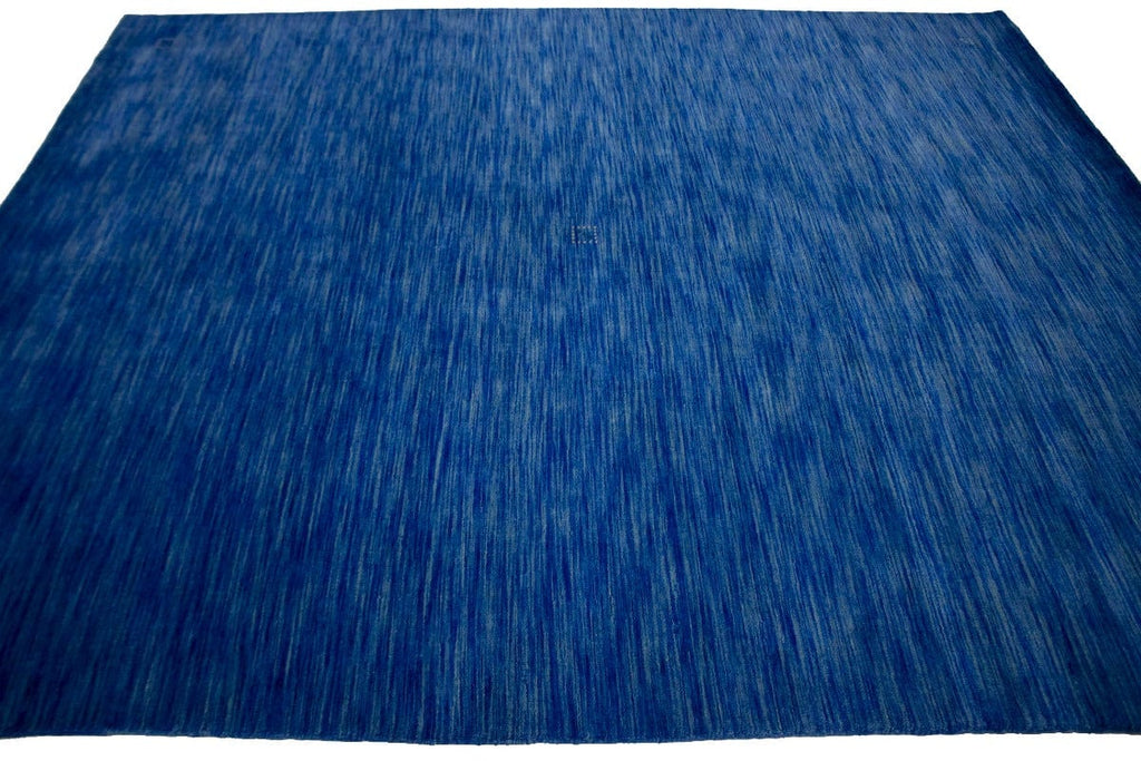 Solid Blue 8X10 Oriental Modern Rug