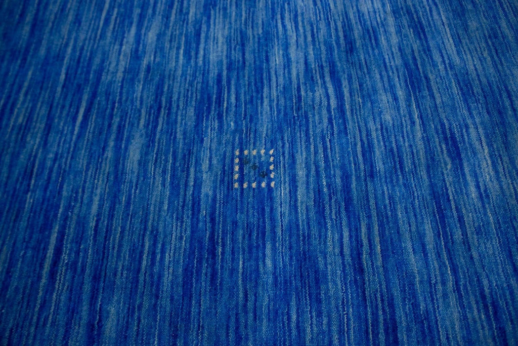 Solid Blue 8X10 Oriental Modern Rug