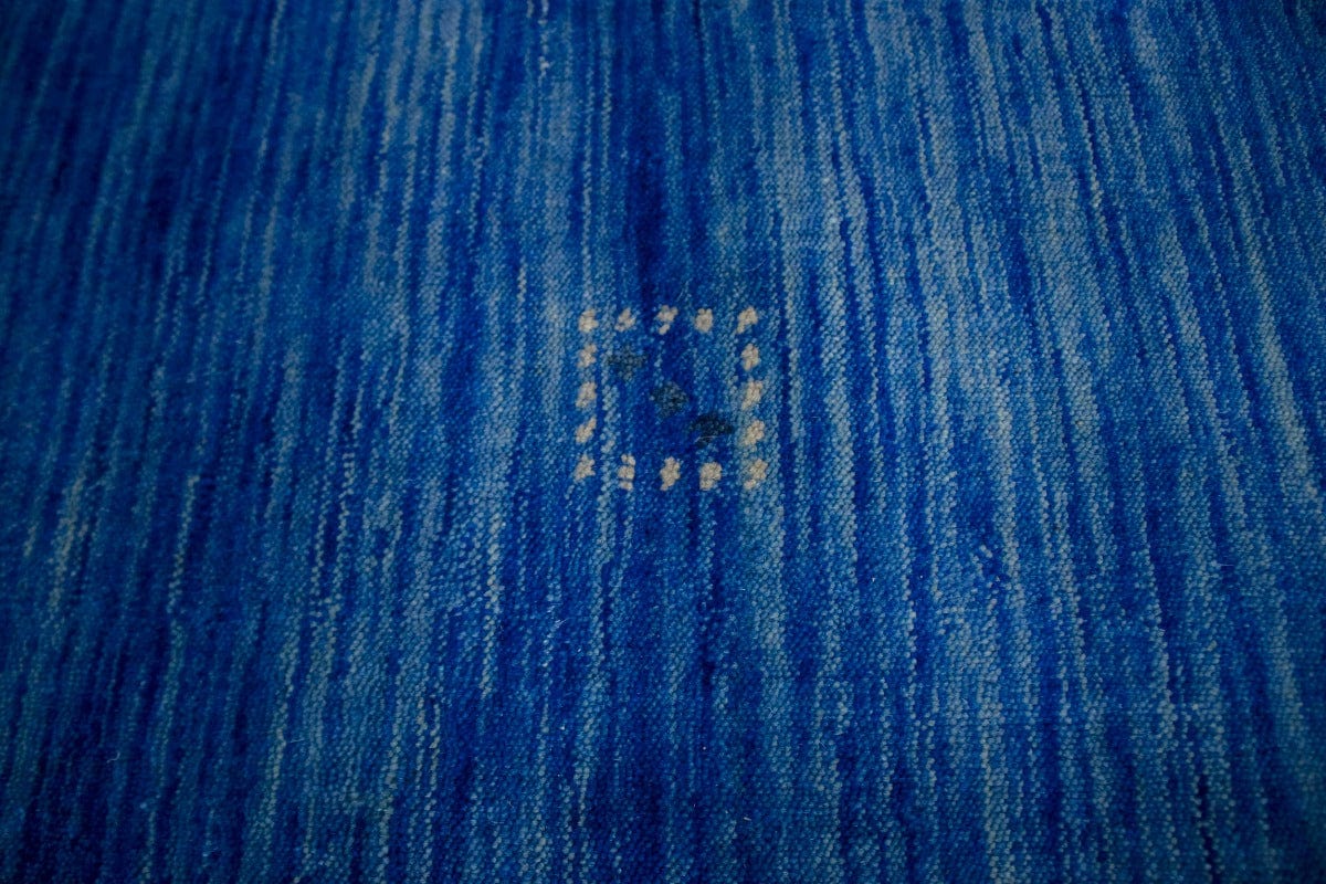 Solid Blue 8X8 Oriental Modern Square Rug