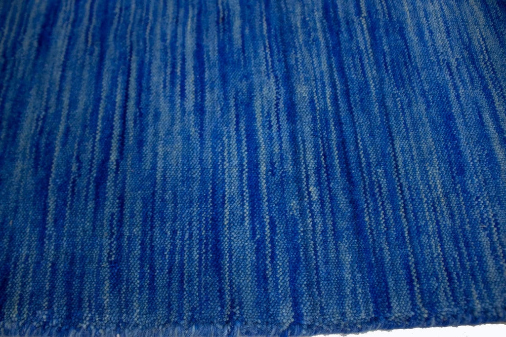 Solid Blue 5X8 Oriental Modern Rug