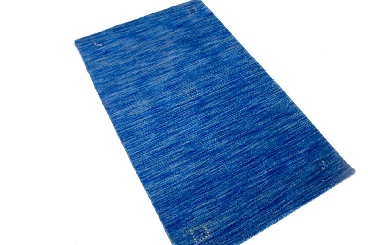 Solid Blue 3X5 Oriental Modern Rug