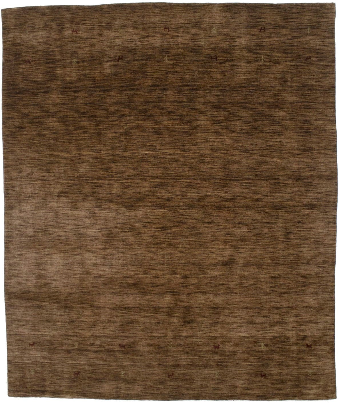 Solid Brown 9X12 Oriental Modern Rug