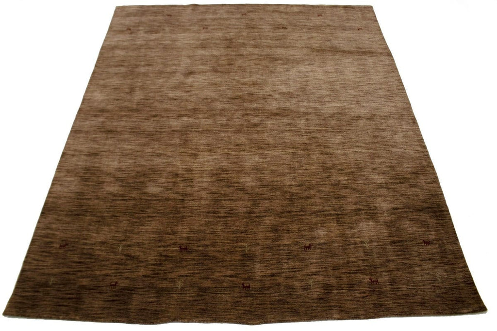 Solid Brown 9X12 Oriental Modern Rug