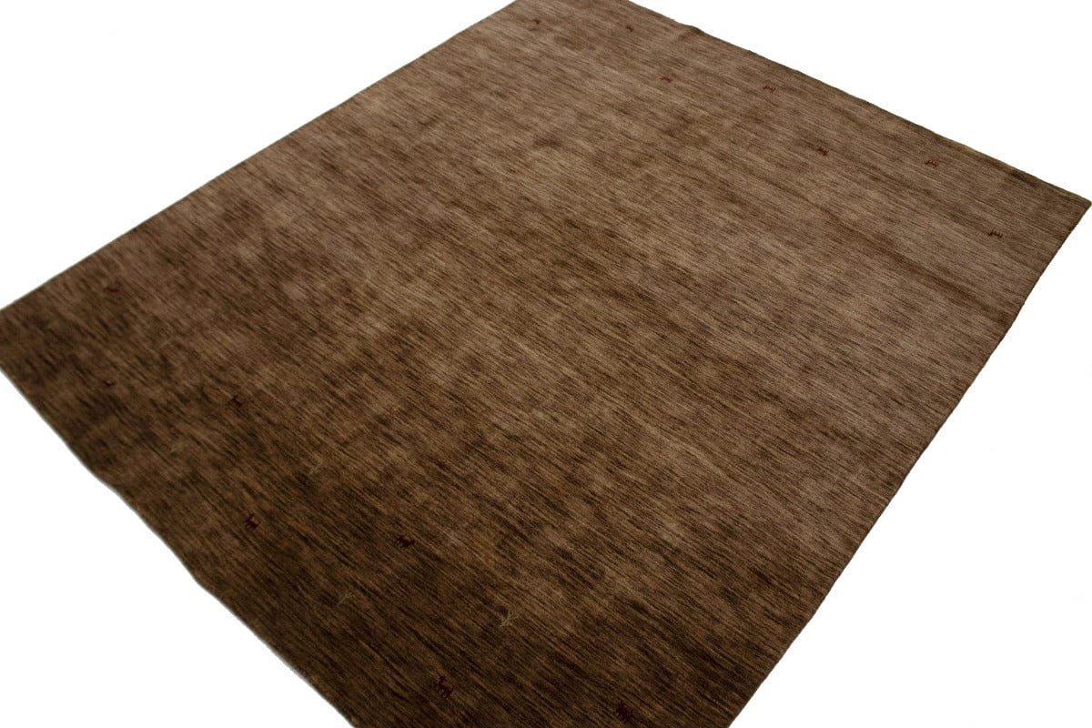 Solid Brown 9X12 Oriental Modern Rug