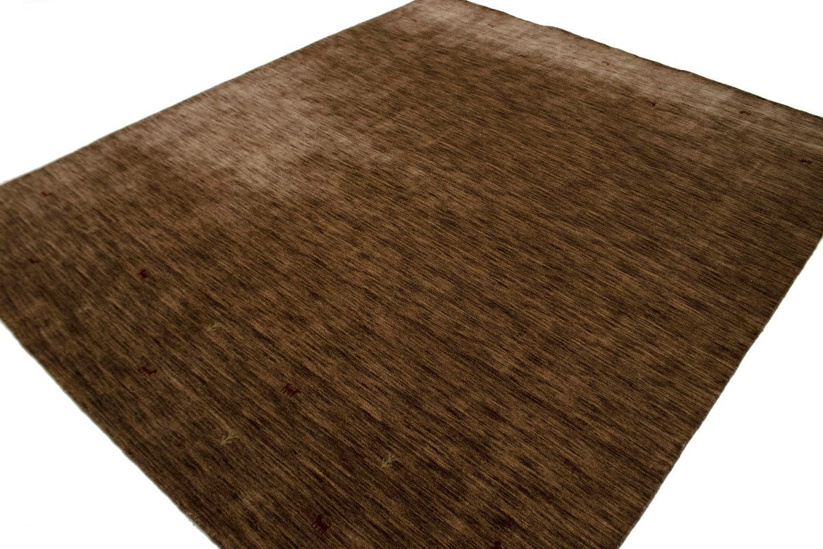 Solid Brown 9X12 Oriental Modern Rug