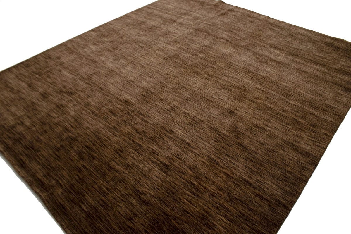 Solid Brown 8X10 Oriental Modern Rug