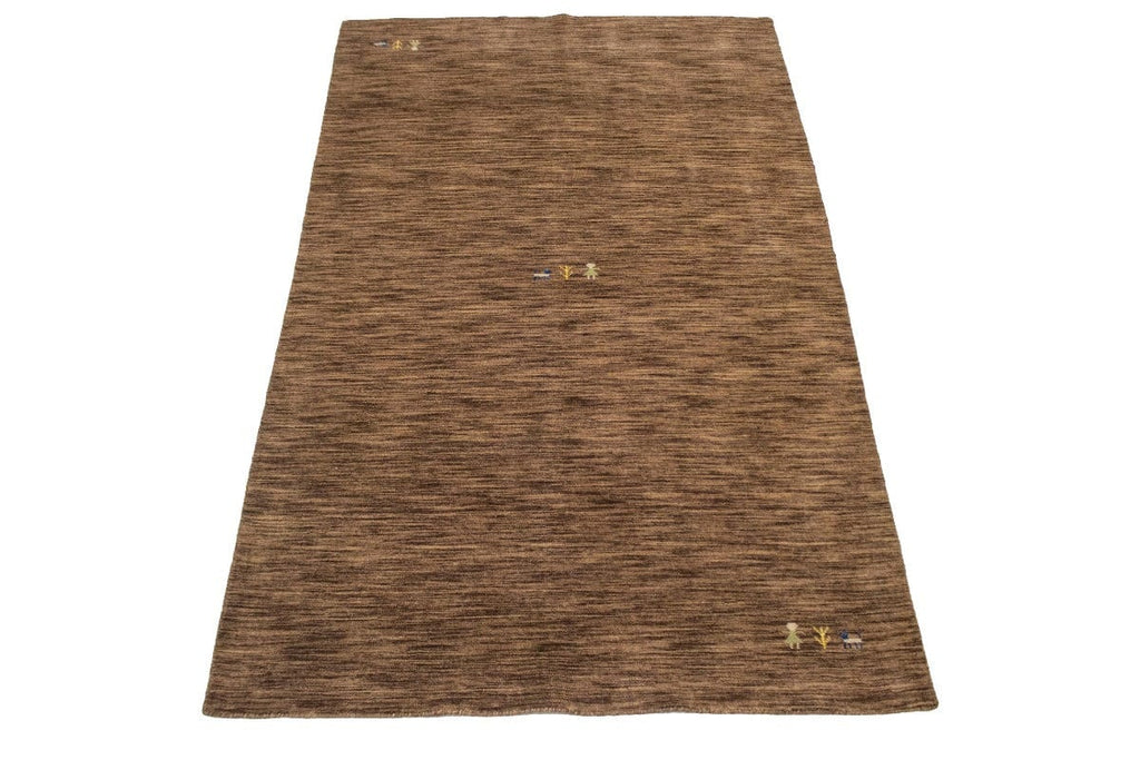 Solid Brown 5X8 Oriental Modern Rug