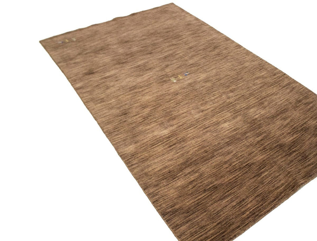 Solid Brown 5X8 Oriental Modern Rug