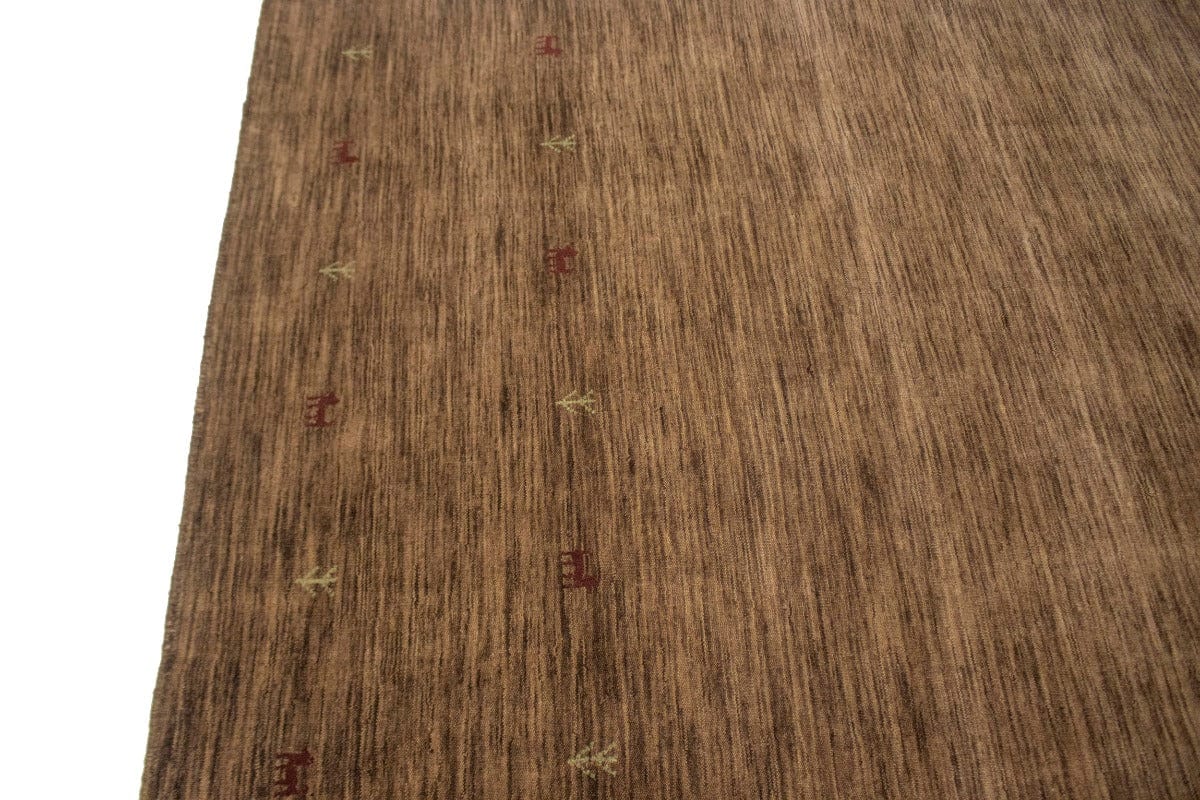 Solid Brown 5X8 Oriental Modern Rug