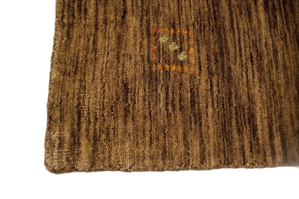 Solid Brown 5X5 Oriental Modern Square Rug