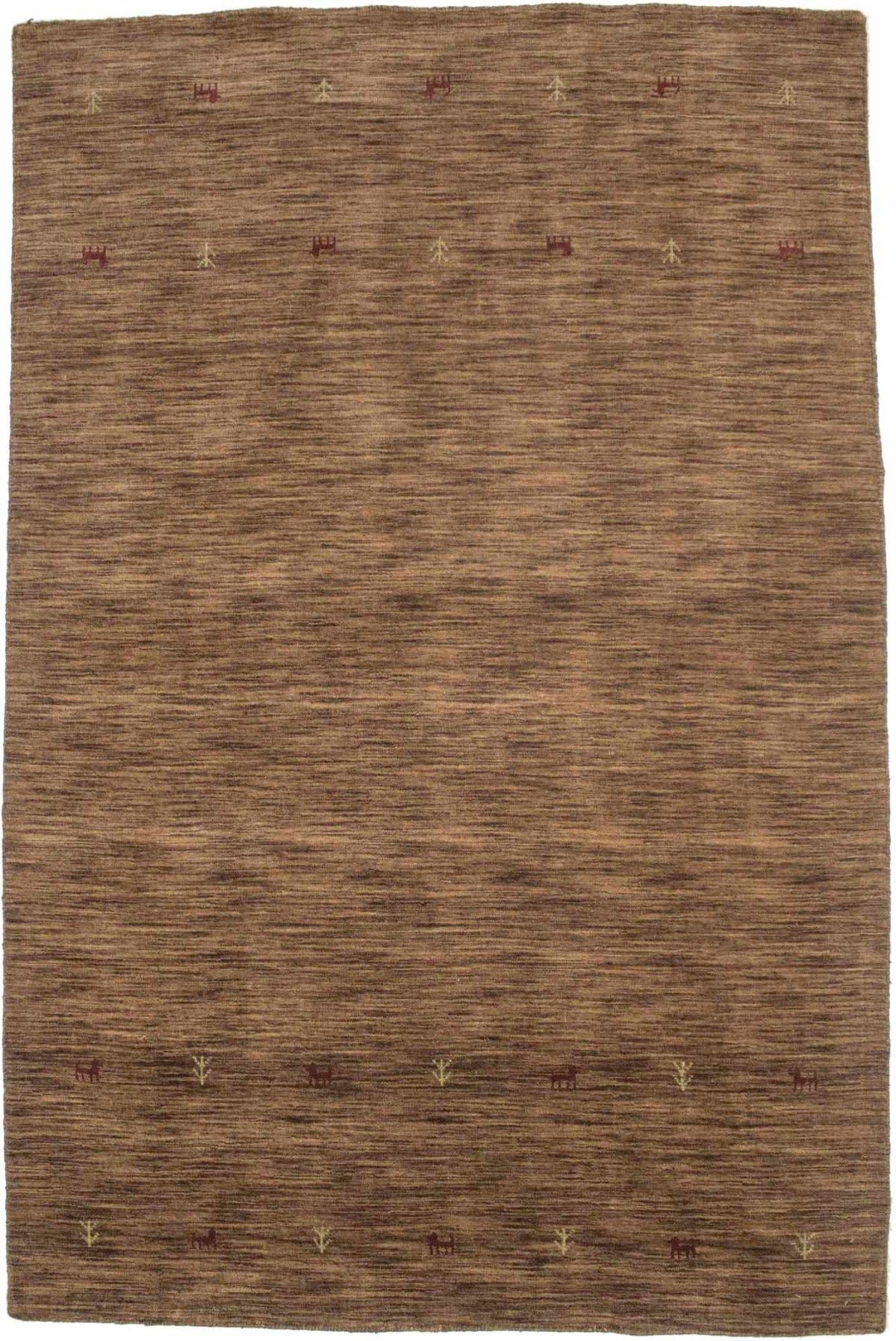 Solid Brown 4X6 Oriental Modern Rug