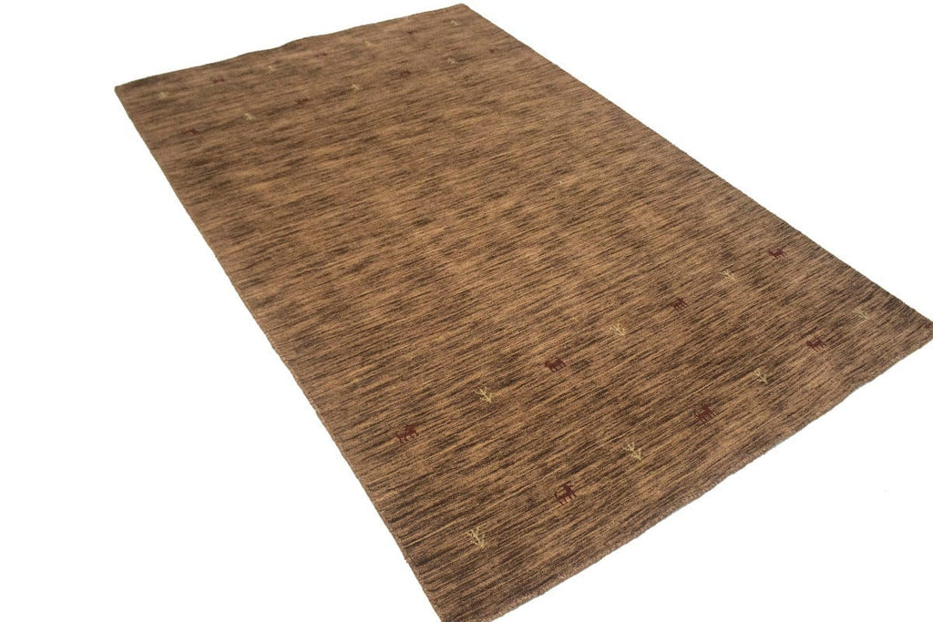 Solid Brown 4X6 Oriental Modern Rug