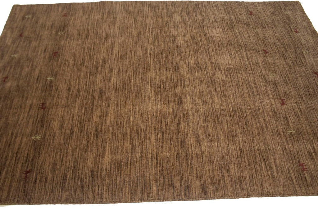 Solid Brown 4X6 Oriental Modern Rug