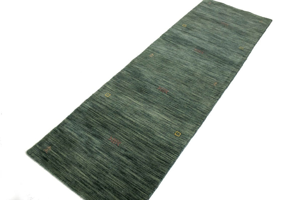 Solid Hunter Green 3X8 Oriental Modern Runner Rug