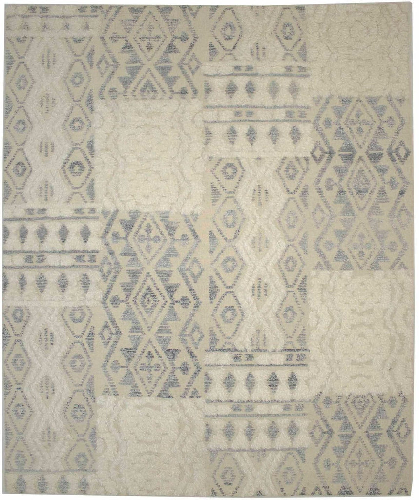 Cream Modern 8X10 Oriental Moroccan Rug