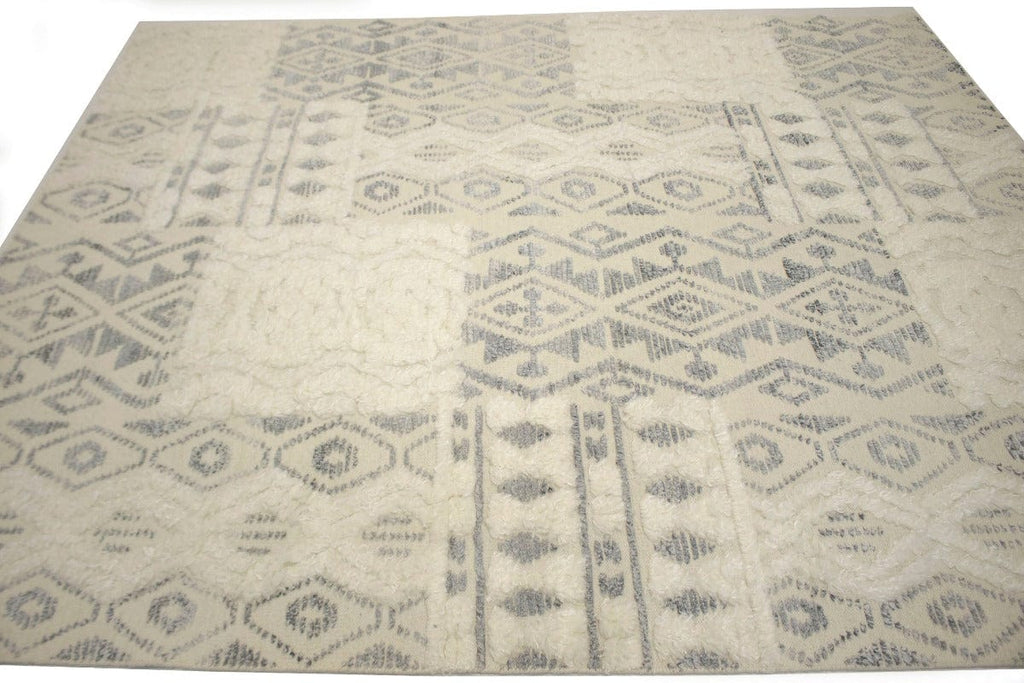 Cream Modern 8X10 Oriental Moroccan Rug