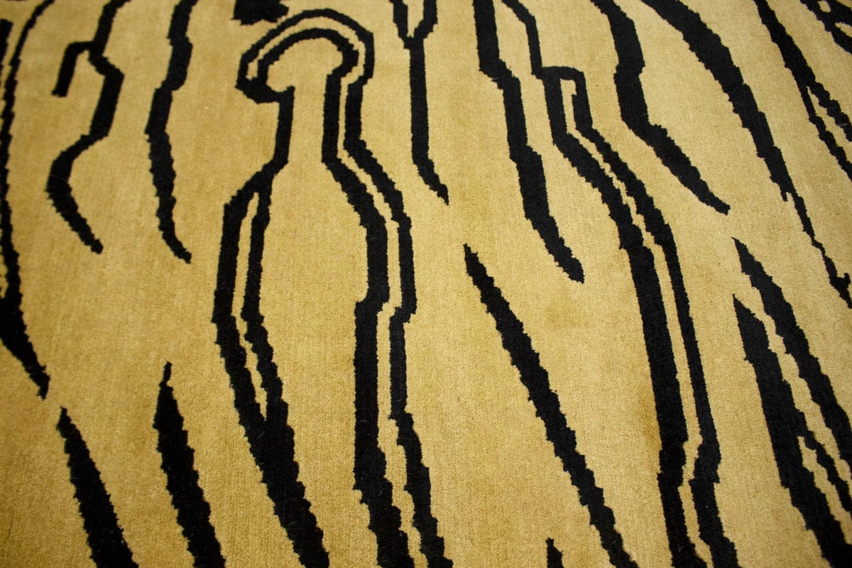 Goldish Beige Tribal 8X10 Fine Nepali Oriental Rug