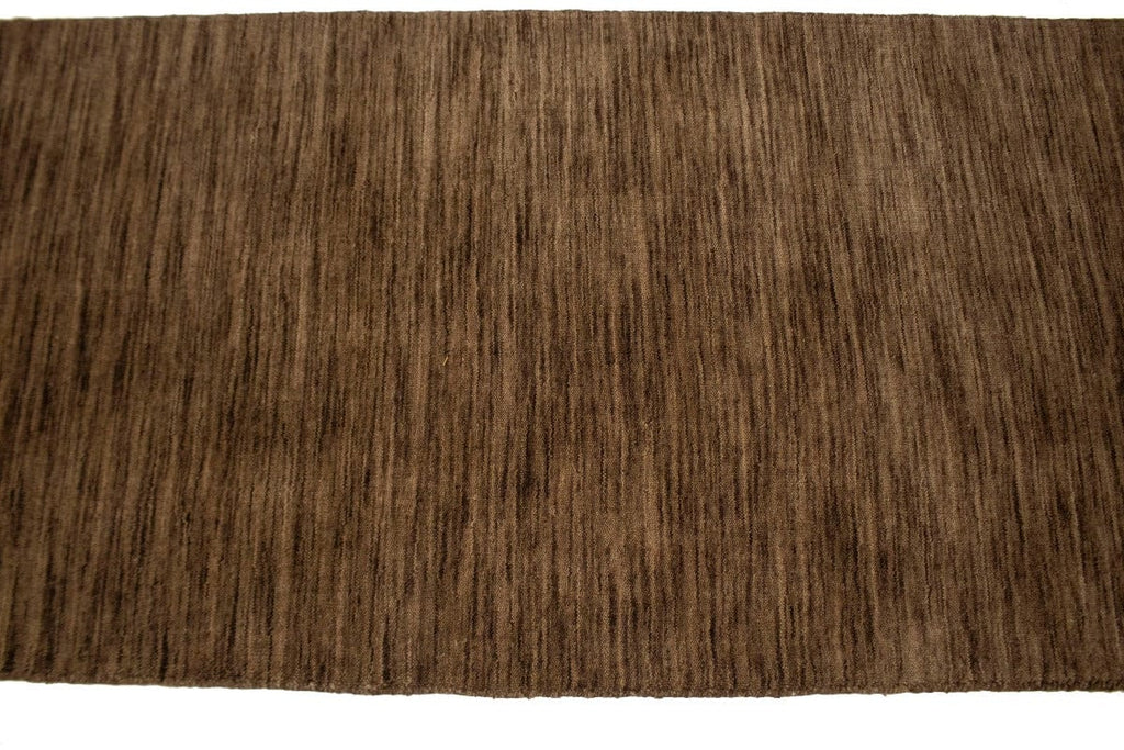 Solid Brown 3X12 Oriental Modern Runner Rug