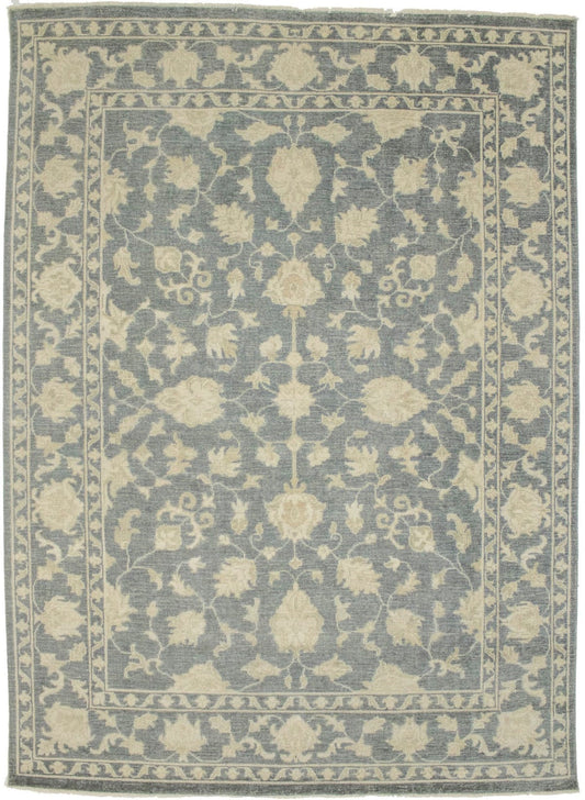 Dark Slate Floral Transitional 9X12 Oriental Rug