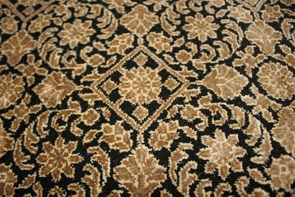 Black Floral Extra Fine 7X10 Herati Oriental Rug