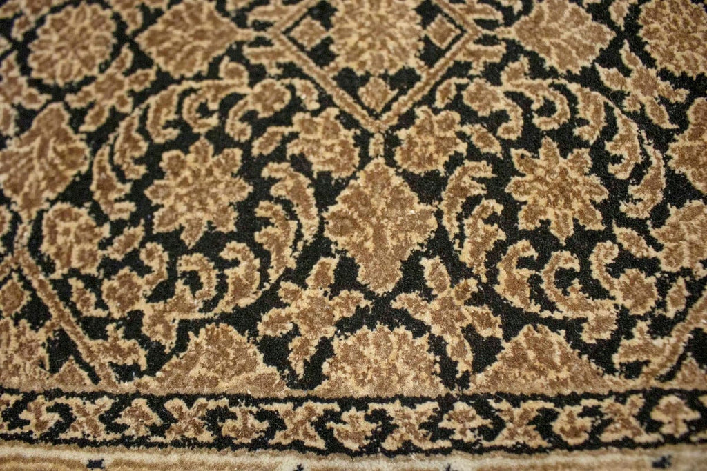Black Floral Extra Fine 3X5 Herati Oriental Rug